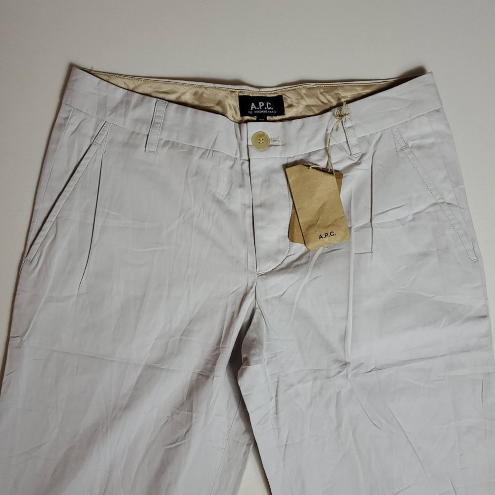 A.P.C. Chino a Pinces Grey Color Pants Women's Size 36 EU or 2/4 US - Picture 2 of 9